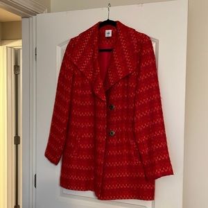 This is the red scarlet Sloan tweed medium pea coat plaid !!  Never worn.